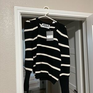 Black and White Striped Sweater NWT Wild Pony